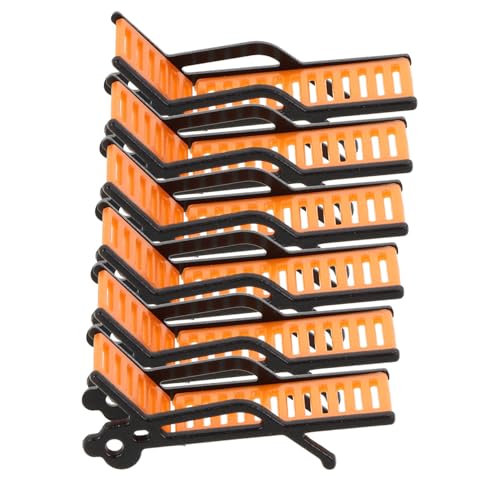 HOODANCOS 6 Stück Strandkorb-Modell Liege Nautisch Miniaturmöbel Küsten Sommer Wohnkultur Mini-sonnenstuhl Puppenhausdekoration Mini-loungesessel-Modell Klein Mini-Lounge-Sessel Plastik von HOODANCOS