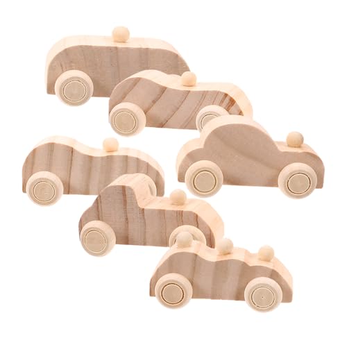 HOODANCOS 6 Stück Teiliges DIY Holzauto für Blanko Holzspielzeug zum Malen und Basteln für Kreative Projekte Feinmotorik Sicher und Vielseitig Einsetzbar HOODANCOS 6 Stück Teiliges DIY Holzauto für Blanko Holzspielzeug zum Malen und Basteln für Kreative Projekte Feinmotorik Sicher und Vielseitig Einsetzbar von HOODANCOS