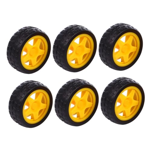 HOODANCOS 6 Stück Teiliges Gummirad für Kinderroboter Robuste Spielzeugräder aus Hochwertigem Sicheres Zubehör für Spielzeugautos und Roboter für DIY Projekte für Junge Mädchen HOODANCOS 6 Stück Teiliges Gummirad für Kinderroboter Robuste Spielzeugräder aus Hochwertigem Sicheres Zubehör für Spielzeugautos und Roboter für DIY Projekte für Junge Mädchen von HOODANCOS