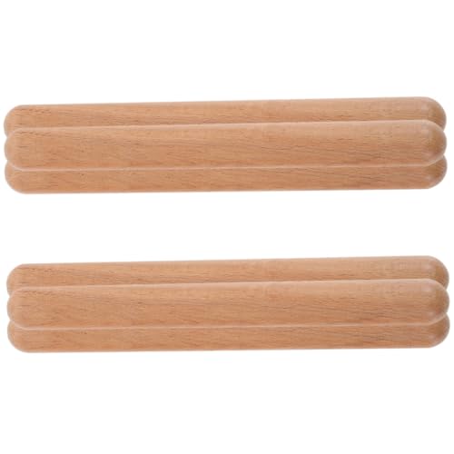 HOODANCOS 6 Stück Teiliges Holz Rhythmusstöcke Musikinstrumente mit Abgerundeten Kanten Sicher für Klassenzimmer Fördert Rhythmusgefühl Musikalische Früherziehung und Motorische Fähigkeiten von HOODANCOS