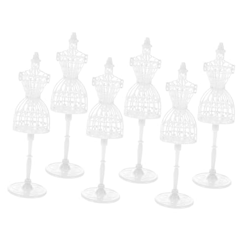 HOODANCOS 6 Stück Teiliges Puppenkleiderständer Mini Puppen Kleiderhalter für Dolls Hochwertiger und Stabiler Puppenständer für Puppenzubehör und Miniatur Dekoration von HOODANCOS