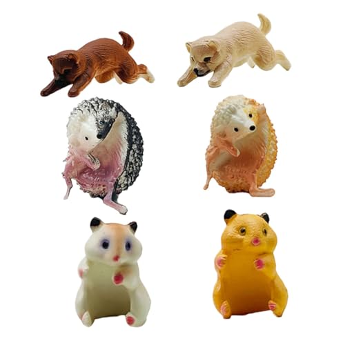 HOODANCOS 6 Stück Teiliges Tierfiguren für Tassenrand Niedliche Hamster und Igel als Tassenrand Dekoration PVC Hänger als Sammlerstücke oder Teetassen Zubehör HOODANCOS 6 Stück Teiliges Tierfiguren für Tassenrand Niedliche Hamster und Igel als Tassenrand Dekoration PVC Hänger als Sammlerstücke oder Teetassen Zubehör von HOODANCOS