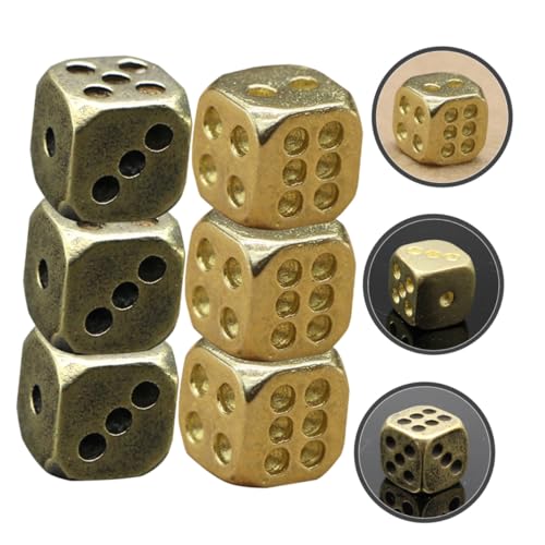 HOODANCOS 6 Stück Teiliges Vintage Kupfer Würfel Dekorative Rollenspiel Würfel Edles Retro Design für Faschingsparty Bar und Nachtclub Robustes mit Antiker Patina Perfektes Partyspiel HOODANCOS 6 Stück Teiliges Vintage Kupfer Würfel Dekorative Rollenspiel Würfel Edles Retro Design für Faschingsparty Bar und Nachtclub Robustes mit Antiker Patina Perfektes Partyspiel von HOODANCOS