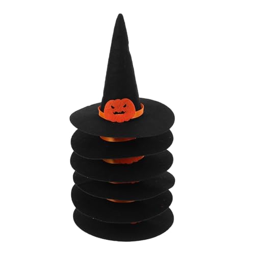 HOODANCOS 6 Stück Wiederverwendbare Halloween Hüte für Bastelprojekte Dekorative Mini Hüte für Weinflaschen und Puppen für Themenpartys HOODANCOS 6 Stück Wiederverwendbare Halloween Hüte für Bastelprojekte Dekorative Mini Hüte für Weinflaschen und Puppen für Themenpartys von HOODANCOS