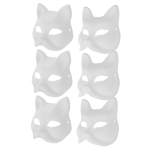 HOODANCOS 6Stücke DIY Katzenmasken und Fuchsmasken Leere Bemalbare Papiermasken für Halloween Kostümpartys Maskerade und Kreative Bastelprojekte HOODANCOS 6Stücke DIY Katzenmasken und Fuchsmasken Leere Bemalbare Papiermasken für Halloween Kostümpartys Maskerade und Kreative Bastelprojekte von HOODANCOS