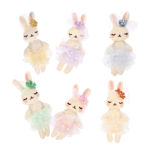 HOODANCOS 6Stücke Kleine Plüschhasen Handgefertigte Kaninchenpuppen für DIY Deko und Verschönerung von Osterfeiern HOODANCOS 6Stücke Kleine Plüschhasen Handgefertigte Kaninchenpuppen für DIY Deko und Verschönerung von Osterfeiern von HOODANCOS