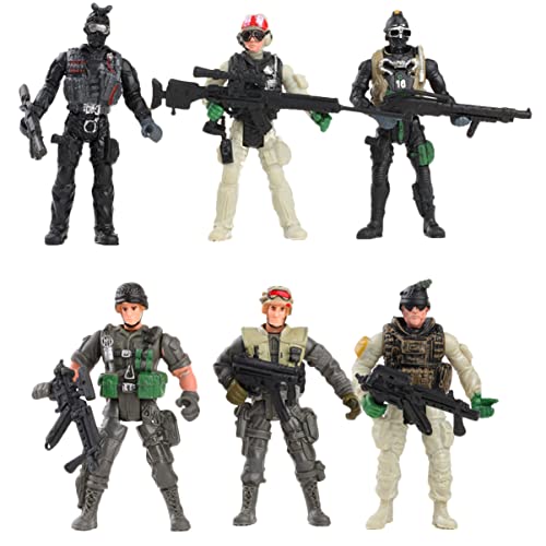 HOODANCOS 6Stücke Militärspielzeug Soldatenfiguren aus Zufällige Designs für Interaktives Kreativität und Vorstellungskraft von HOODANCOS