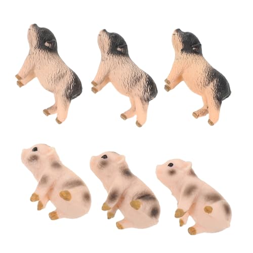 HOODANCOS 6stücke Spiel Schweine Miniatur-schweinefiguren Aus Harz Realistische Bauernhoftierfiguren Als Spielzeug Für Tischdekoration Und Feengarten-Ausstattung HOODANCOS 6stücke Spiel Schweine Miniatur-schweinefiguren Aus Harz Realistische Bauernhoftierfiguren Als Spielzeug Für Tischdekoration Und Feengarten-Ausstattung von HOODANCOS