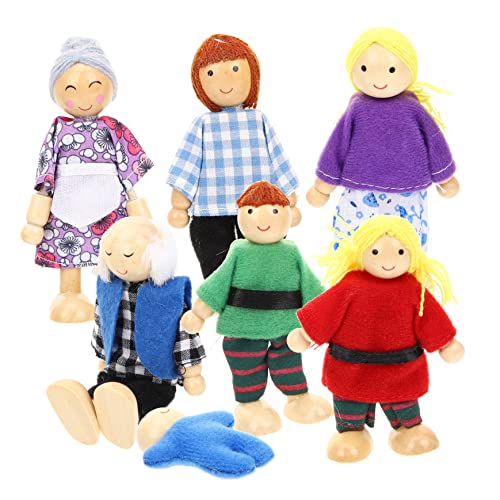 HOODANCOS 7 Stück Teiliges Puppenhaus Puppenfamilie Bewegliche Holzfiguren für Rollenspiele und Kreative Interaktion Fördert Fantasie und Soziale Fähigkeiten HOODANCOS 7 Stück Teiliges Puppenhaus Puppenfamilie Bewegliche Holzfiguren für Rollenspiele und Kreative Interaktion Fördert Fantasie und Soziale Fähigkeiten von HOODANCOS