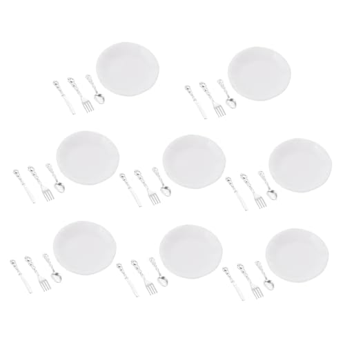 HOODANCOS 8 Sätze Miniatur Geschirrset Teilig für Puppenhäuser Mini Gabeln Löffel Teller für DIY Projekte Essen und Weihnachtsdekoration HOODANCOS 8 Sätze Miniatur Geschirrset Teilig für Puppenhäuser Mini Gabeln Löffel Teller für DIY Projekte Essen und Weihnachtsdekoration von HOODANCOS