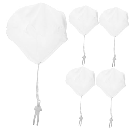 HOODANCOS 8 Stück DIY Fallschirm für Blanko Parachute Soldier Outdoor Wurfspielzeug Kreatives Malvergnügen für Mädchen und Jungen für Geburtstagsfeiern und Spiel im Freien Zufällige Farbe von HOODANCOS
