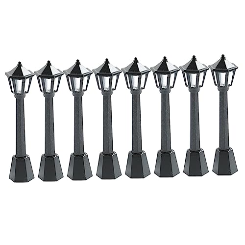 HOODANCOS 8 Stück Straßenlaternen Modell Deko Straßenlampe für Puppenhaus und Mikro Landschaften für Garten Deko und Kreative Szenen aus Hochwertigem HOODANCOS 8 Stück Straßenlaternen Modell Deko Straßenlampe für Puppenhaus und Mikro Landschaften für Garten Deko und Kreative Szenen aus Hochwertigem von HOODANCOS