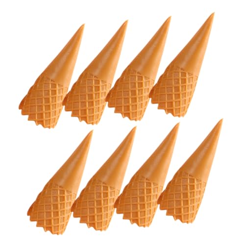 HOODANCOS 8 Stück Teiliges Mini Eiscreme aus Stabilem PVC Realistische Eiskegel Modelle für Bastelmaterial Küchen und Dekorationsartikel Wiederverwendbar Kinderfreundlich Farbenfrohe von HOODANCOS