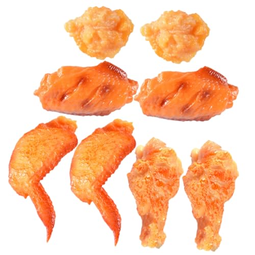 HOODANCOS 8 Stück Teiliges Realistische Gefälschte Gebratene PVC Lebensmitteldekoration mit Hähnchenflügeln Chicken Popcorn Hähnchenschenkel und Mittleren Flügeln Sicher und Langlebig für HOODANCOS 8 Stück Teiliges Realistische Gefälschte Gebratene PVC Lebensmitteldekoration mit Hähnchenflügeln Chicken Popcorn Hähnchenschenkel und Mittleren Flügeln Sicher und Langlebig für von HOODANCOS