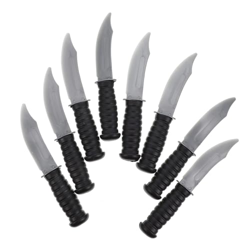 HOODANCOS 8 Stück Teiliges Set Spielzeugmesser aus Kunststoff Realistisches Dekorationsspielzeug für Halloween und Partys Sicheres und Leichtes für Kreative Streiche und Cosplay Requisiten HOODANCOS 8 Stück Teiliges Set Spielzeugmesser aus Kunststoff Realistisches Dekorationsspielzeug für Halloween und Partys Sicheres und Leichtes für Kreative Streiche und Cosplay Requisiten von HOODANCOS