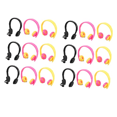 HOODANCOS 80 Stück Miniatur Puppen Zubehör Mini Headset Sonnenbrillen für Puppen Bunte Earphone Requisiten für Kreatives und Dekorieren für Kindergeburtstage und Feiertage von HOODANCOS