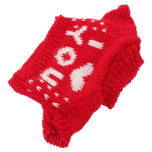 HOODANCOS Bär Pullover Kostüm für Plüschtiere Austauschbare Strickjacke Rot für Große Teddybären für DIY Projekte und Kreative Weihnachtsdekoration von HOODANCOS