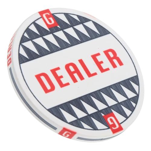 HOODANCOS Ceramic Poker Dealer Button Zubehör für Poker Spiele Hochwertige Keramik Spielmarke Einfache Bedienung für Spannende Pokerabende von HOODANCOS