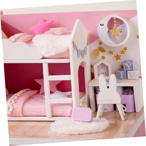 HOODANCOS DIY Miniaturhaus Bausatz Kreatives Holzspielzeug zum Zusammenbauen Handgefertigtes Kleines Haus Modell Für die ganze Familie Fördert Fantasie und Gemeinsames Basteln Geeignet für von HOODANCOS