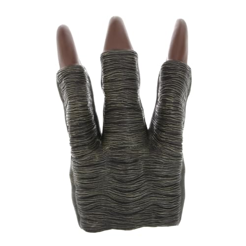 HOODANCOS Dinosaurier Krallenhandschuh mit Roten Nägeln Realistisches Dinosaurier Pfotenspielzeug für Cosplay Party und Halloween Flexibel Bewegliche Tiertatze für Erwachsene von HOODANCOS