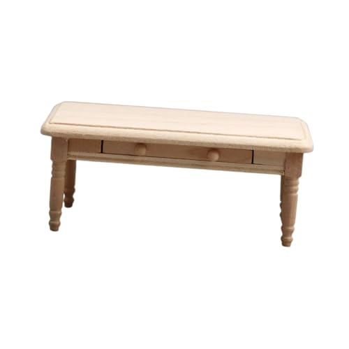 HOODANCOS Dollhouse Holz Tisch Modell Unbemalt für DIY Bastelprojekte und Puppenhaus Dekoration Umweltfreundliches Material Perfektes für Miniatur von HOODANCOS