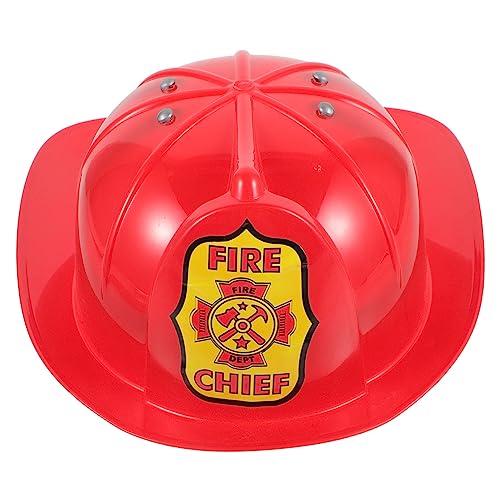 HOODANCOS Feuerwehrmann Helm für Cosplay Feuerwehr Chief Hut für Kostümparty Halloween und Rollenspiele Langlebiger Kunststoff Feuerwehrhelm für Jungen und Mädchen HOODANCOS Feuerwehrmann Helm für Cosplay Feuerwehr Chief Hut für Kostümparty Halloween und Rollenspiele Langlebiger Kunststoff Feuerwehrhelm für Jungen und Mädchen von HOODANCOS