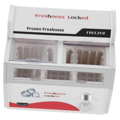 HOODANCOS Gefrierschrank Mini Kühlschrank Puppenhaus Küche Modell Kühlschrank Möbel Miniatur Modell Puppenhaus Mini Kühlschrank Puppenhaus Küche Möbel Rollenspiel Küche Kunststoff von HOODANCOS
