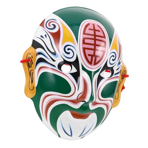 HOODANCOS Gesichtsmaskendekore Chinesische Maske Traditionelle Maskendekoration Theatermaske Theaterrollenmaske Party Requisite Kostüm Requisiten Halloween Maske Halloween Zubehör Masken von HOODANCOS