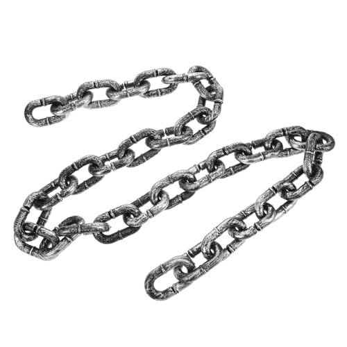 HOODANCOS Halloween-kunststoffkette: Kunststoff-gefängniskettenglied-kostüm-Requisite Für Halloween-kostümparty, Gefangenenspiel, Spukhaus, Cosplay, 151,5 cm HOODANCOS Halloween-kunststoffkette: Kunststoff-gefängniskettenglied-kostüm-Requisite Für Halloween-kostümparty, Gefangenenspiel, Spukhaus, Cosplay, 151,5 cm von HOODANCOS