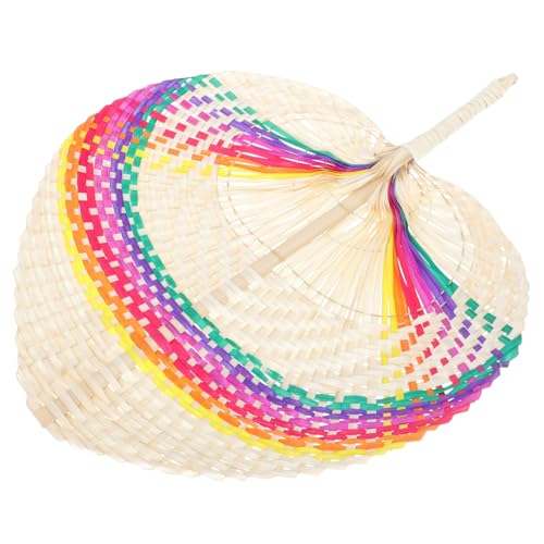 HOODANCOS Handgefertigter Bambusfächer Leichter Bunter Chinesischer Faltfächer mit Handgewebtem Design Natürliche Dekoration für Hochzeit Party Tanz und Sommergebrauch Praktischer HOODANCOS Handgefertigter Bambusfächer Leichter Bunter Chinesischer Faltfächer mit Handgewebtem Design Natürliche Dekoration für Hochzeit Party Tanz und Sommergebrauch Praktischer von HOODANCOS