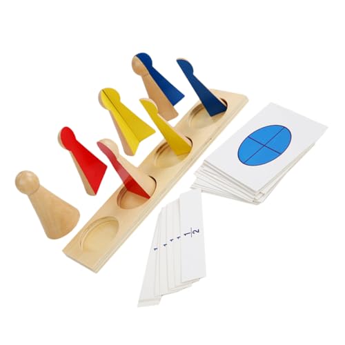 HOODANCOS Holz Bruchrechen Lernspielzeug Holzbausteine Interaktives Montessori Feinmotorik Schulzubehör Klasse Rechenhilfe Grundschule von HOODANCOS