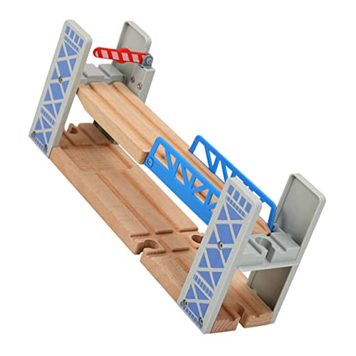 HOODANCOS Holz Eisenbahn Brücke Erhöhte Gleise aus Hochwertigem Holz Robustes DIY Zubehör für Holzeisenbahn Kompatible Zugstrecke für Kreative für Jungen und Mädchen HOODANCOS Holz Eisenbahn Brücke Erhöhte Gleise aus Hochwertigem Holz Robustes DIY Zubehör für Holzeisenbahn Kompatible Zugstrecke für Kreative für Jungen und Mädchen von HOODANCOS