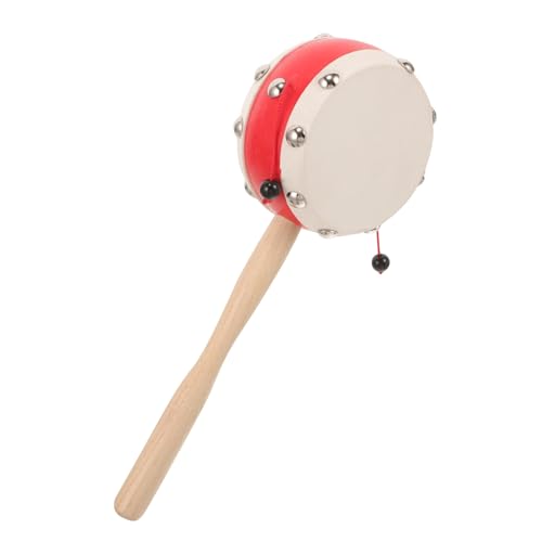 HOODANCOS Holz Rasselspielzeug Traditionelles Handtrommel für Kleinkinder Geeignet als Beißring und Handtrommel für Neugeborene und Alters HOODANCOS Holz Rasselspielzeug Traditionelles Handtrommel für Kleinkinder Geeignet als Beißring und Handtrommel für Neugeborene und Alters von HOODANCOS