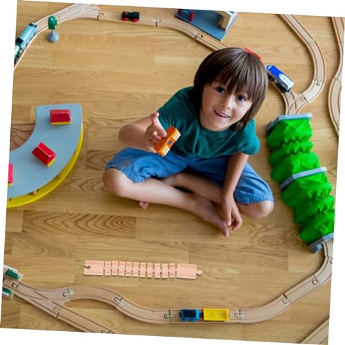 HOODANCOS Holzeisenbahn Zubehör Holzschienen Verbinder für Stabiles Holzmaterial Sicher und Glatt Fördert und Kreativität Beim mit Holzzug Gleisen HOODANCOS Holzeisenbahn Zubehör Holzschienen Verbinder für Stabiles Holzmaterial Sicher und Glatt Fördert und Kreativität Beim mit Holzzug Gleisen von HOODANCOS