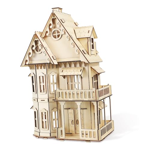 HOODANCOS Holzpuzzle Gothic Villa Modellhaus Bausatz aus Stabilem Holz für Erwachsene Dekoratives DIY Puzzle Langlebig und Detailreich für Puzzlefans HOODANCOS Holzpuzzle Gothic Villa Modellhaus Bausatz aus Stabilem Holz für Erwachsene Dekoratives DIY Puzzle Langlebig und Detailreich für Puzzlefans von HOODANCOS