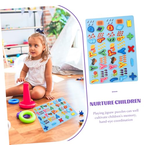 HOODANCOS Holzpuzzle für Arabische Zahlen Lernspielzeug aus Mittlere Blau Pädagogisches Vorschulspielzeug Logik und Beobachtung von HOODANCOS