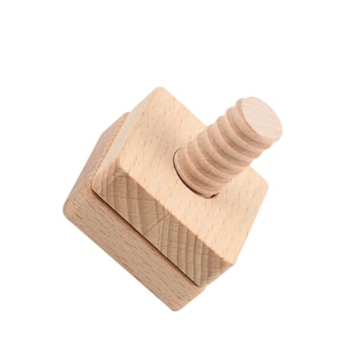 HOODANCOS Holzschrauben Geometrische Formen Schraubspiel Montessori DIY Motorik Lernspielzeug für Jungen und Mädchen Stabiles Bruchsicheres Material Ab Jahren von HOODANCOS
