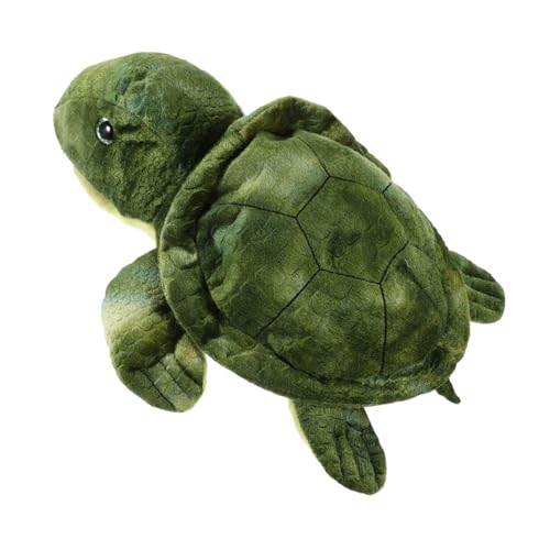 HOODANCOS Interaktive Schildkröten handpuppe aus Weichem Plüsch Pädagogisches Kuscheltier für Handspielzeug zum Geschichtenerzählen und Rollenspielen Waschbar und Kinderfreundlich von HOODANCOS