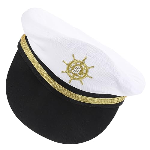 HOODANCOS Kapitänsmütze für Cosplay und Bühnenaufführungen Verstellbare Matrosenmütze aus Langlebigem Material Unisex Hut für Segelpartys Kostümpartys und Rollenspiele HOODANCOS Kapitänsmütze für Cosplay und Bühnenaufführungen Verstellbare Matrosenmütze aus Langlebigem Material Unisex Hut für Segelpartys Kostümpartys und Rollenspiele von HOODANCOS