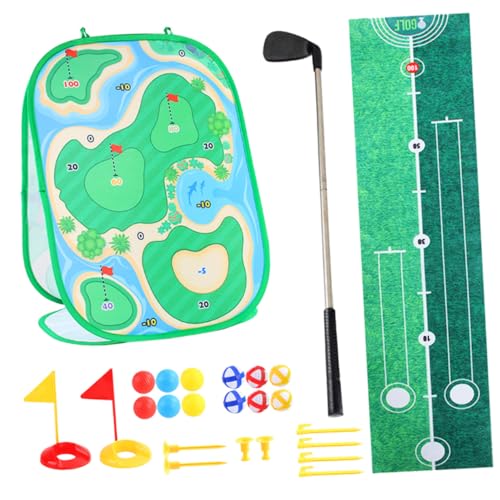 HOODANCOS Kindergolfspielset mit Faltbarer Übungsmatte Golfstab und Bällen Fördert Hand Auge Koordination und Motorische Fähigkeiten Tragbar für Drinnen und Draußen Geeignet für Anfänger von HOODANCOS