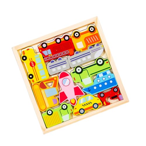 HOODANCOS Kinderpuzzle Verkehrsmittel Lernspielzeug Interaktiv Schadstofffrei für Kleinkinder Motorische Eltern Junge Geschenkidee Jahre von HOODANCOS
