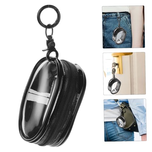 HOODANCOS Klare PVC Puppentasche mit Schlüsselanhänger und Quaste Transparente Aufbewahrungstasche für Sammlerpuppen Leichtes Modisches Display für Puppenliebhaber Unterwegs von HOODANCOS