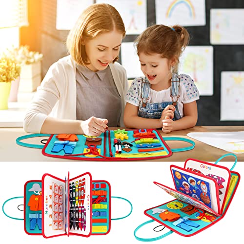 HOODANCOS Kreatives Montessori Lernspielzeug für Kleinkinder Aktivitätsboard mit Alphabet Zahlen und Formen Sensorisches für Reisen und Entwicklung von Feinmotorik für Jungen und Mädchen HOODANCOS Kreatives Montessori Lernspielzeug für Kleinkinder Aktivitätsboard mit Alphabet Zahlen und Formen Sensorisches für Reisen und Entwicklung von Feinmotorik für Jungen und Mädchen von HOODANCOS