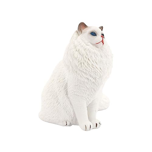 HOODANCOS Kunststoff Katzenfigur Realistisches Katzenmodell für Dekoration und Bildung Vielseitig Einsetzbar als Lernspielzeug und Wohnaccessoire für Büro und Zuhause von HOODANCOS