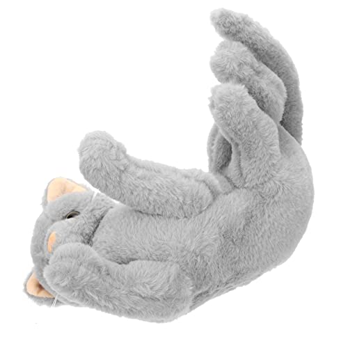 HOODANCOS Kuscheltier Katze Plüschfigur Realistisches Katzenornament für Sofa Schlafzimmer Auto Flauschiges Deko und Formbeständig für von HOODANCOS