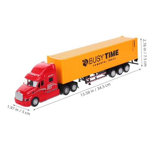 HOODANCOS Maßstab Container LKW Modell aus Legierung Abnehmbarer Container Detailgetreues Spielzeugfahrzeug für Realistisches Transportspielzeug für Jungen und Sammler von HOODANCOS