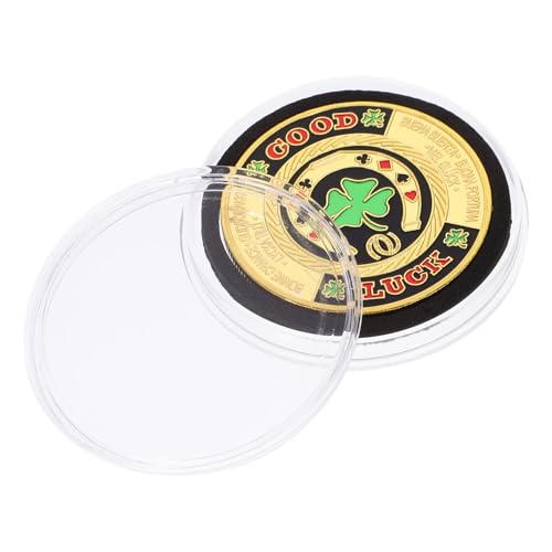 HOODANCOS Metal Poker Card Guard Goldener Münzchip Poker Zubehör für Tischspiele Glücksbringer Pokerspieler Sammlerstück HOODANCOS Metal Poker Card Guard Goldener Münzchip Poker Zubehör für Tischspiele Glücksbringer Pokerspieler Sammlerstück von HOODANCOS