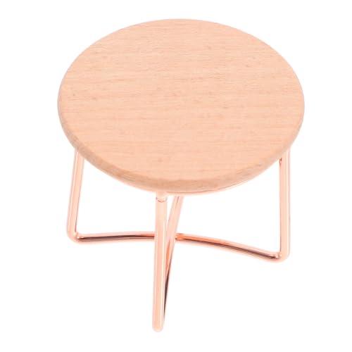 HOODANCOS Mini Kleiner Runder Tisch Miniaturhaus Puppenhaus Möbel Winzige Dekoration Mini Teetisch Mini Beistelltisch Mini Beistelltisch von HOODANCOS