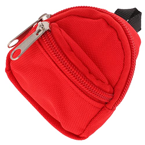 HOODANCOS Mini Puppenrucksack aus Polyester Stylische und Realistische Dekoration für Puppen als Accessoire für Puppenoutfits Rote Farbvariante HOODANCOS Mini Puppenrucksack aus Polyester Stylische und Realistische Dekoration für Puppen als Accessoire für Puppenoutfits Rote Farbvariante von HOODANCOS
