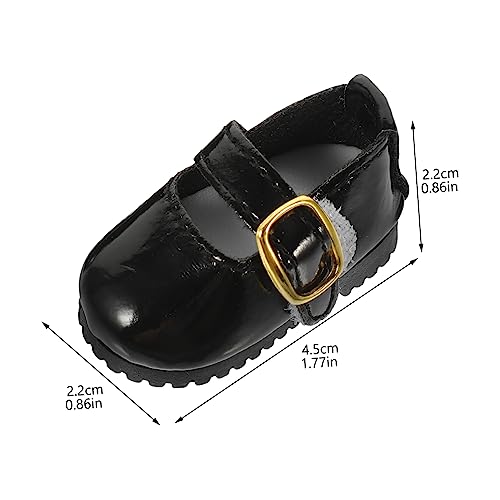 HOODANCOS Miniatur Bjd Puppenschuhe aus Leder Schwarz für Gelenkpuppe Puppenkleidung Schuhe Dekorative Handgefertigte Doll Dress Up Accessoires für Mädchen HOODANCOS Miniatur Bjd Puppenschuhe aus Leder Schwarz für Gelenkpuppe Puppenkleidung Schuhe Dekorative Handgefertigte Doll Dress Up Accessoires für Mädchen von HOODANCOS